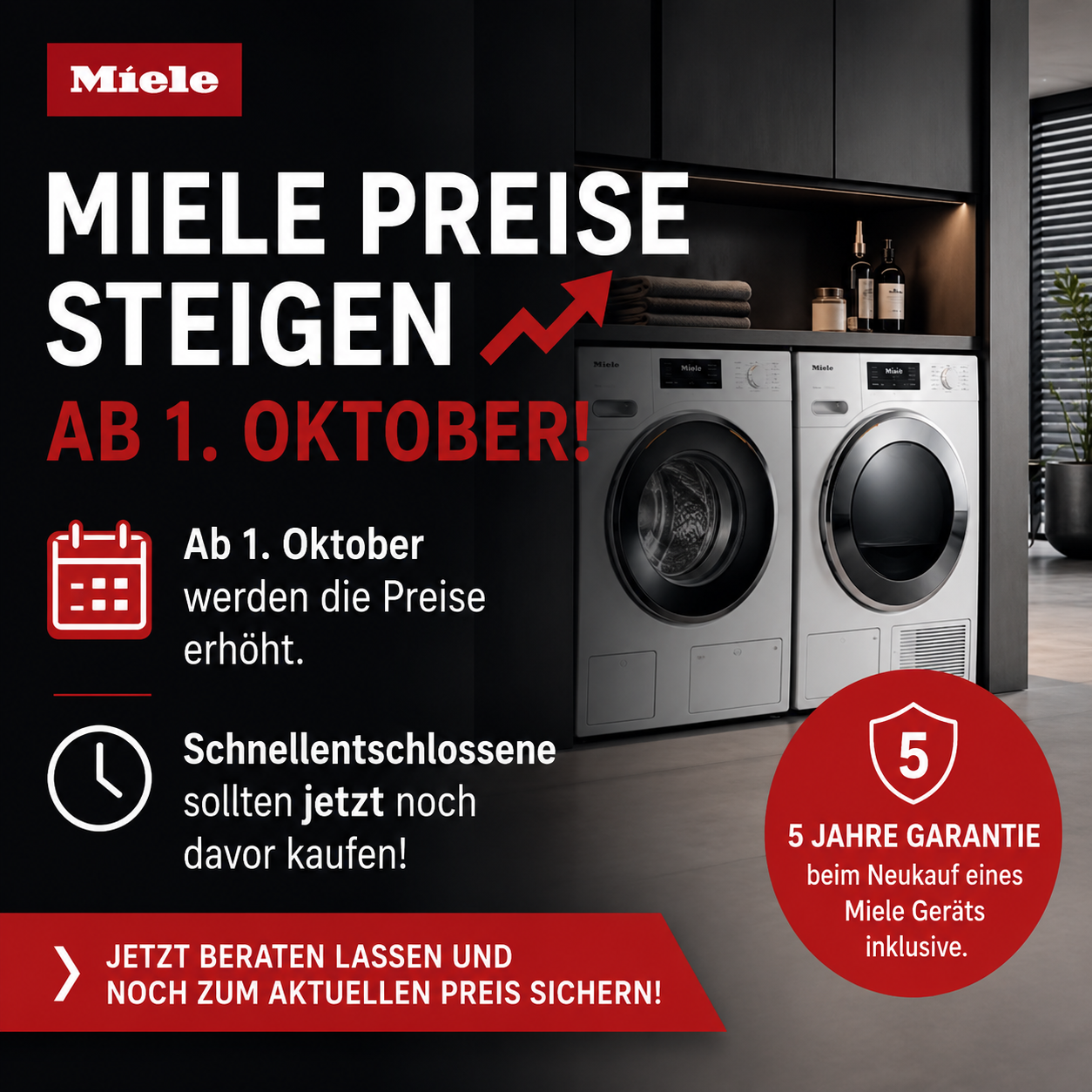 Miele Preisanpassung ab 1. Oktober