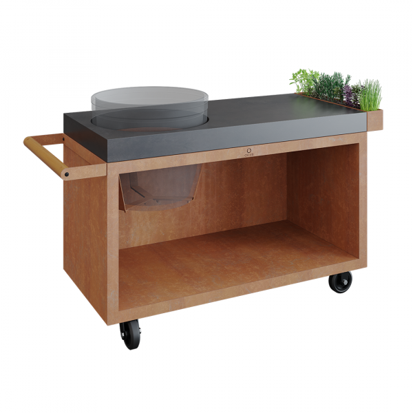 OFYR Kamado Table Corten 135 PRO Concrete The Bastard