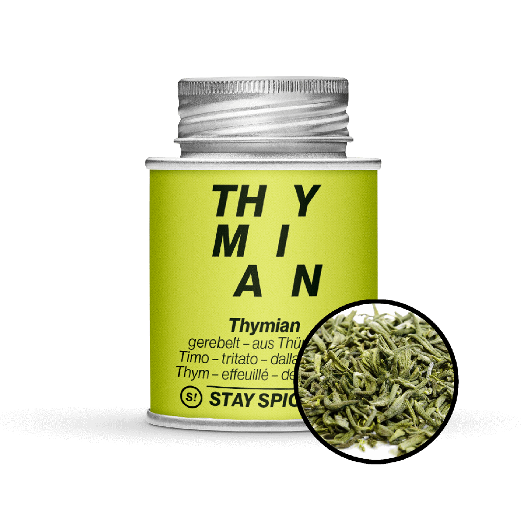 STAY SPICED! Thymian gerebelt - original Thüringer, 170 ml Schraubdose
