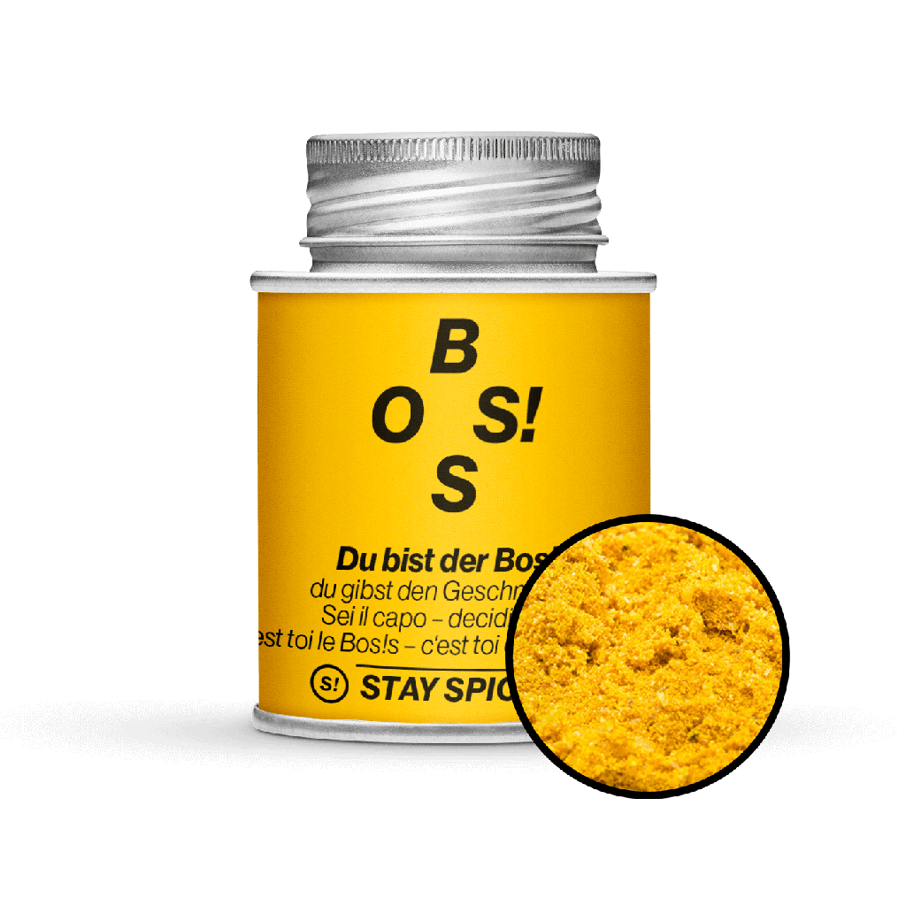 STAY SPICED! BOS!S - Du bist der Boss, du gibst den Geschmack an!, 170 ml Schraubdose