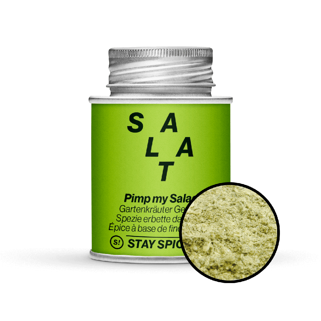 STAY SPICED! Salat Gartenkräuter Mix - fein "Pimp my Salad" Salatgewürz, 170 ml Schraubdose