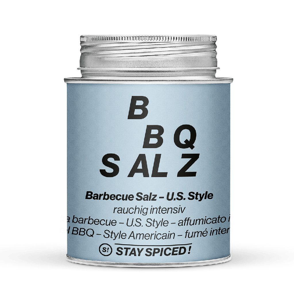 STAY SPICED! US-Style BBQ Salz, rauchig intensiv, 870 ml Schraubdose (670 g)