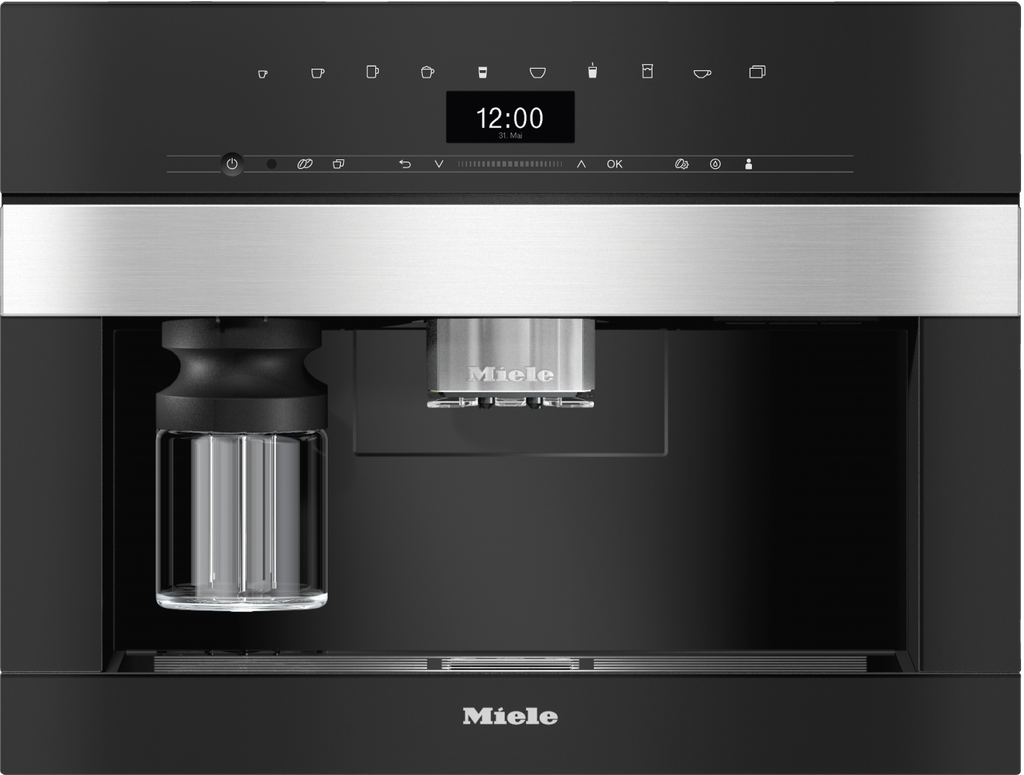CVA 7440 Einbau-Kaffeevollautomat EdelstahlCleansteel Kaffeevollautomaten, 45er Nische 60 cm