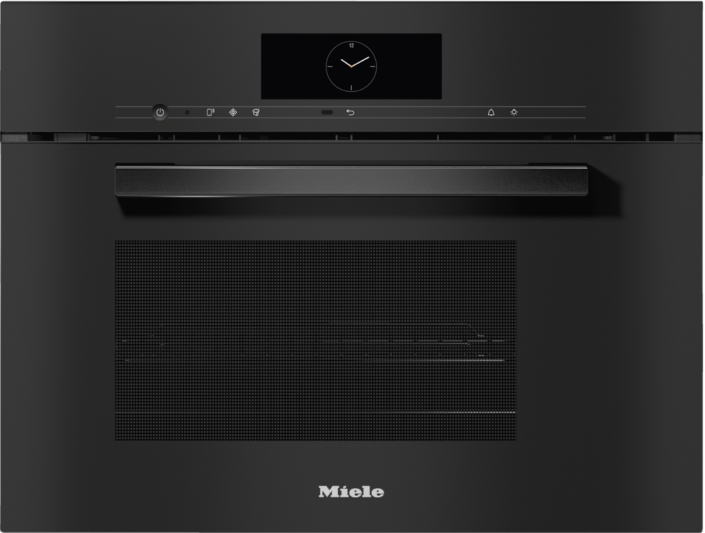 DGM 7840 Dampfgarer mit Mikrowelle Obsidianschwarz Dampfgarer 45 cm, Kombi mit Mikrowelle