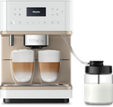 CM 6360 MilkPerfection Stand-Kaffeevollautomat Lotosweiß CleanSteelMetallic 