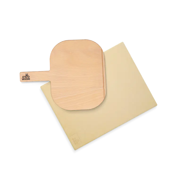 Otto Wilde Pizza-Set (Pizzastein und Holzschaufel)
