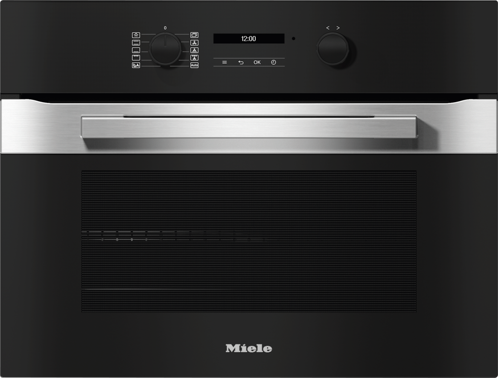 Einbau-Backofen H 2841 B Edelstahl/CleanSteel Kompakt-Backöfen ohne Mikrowelle