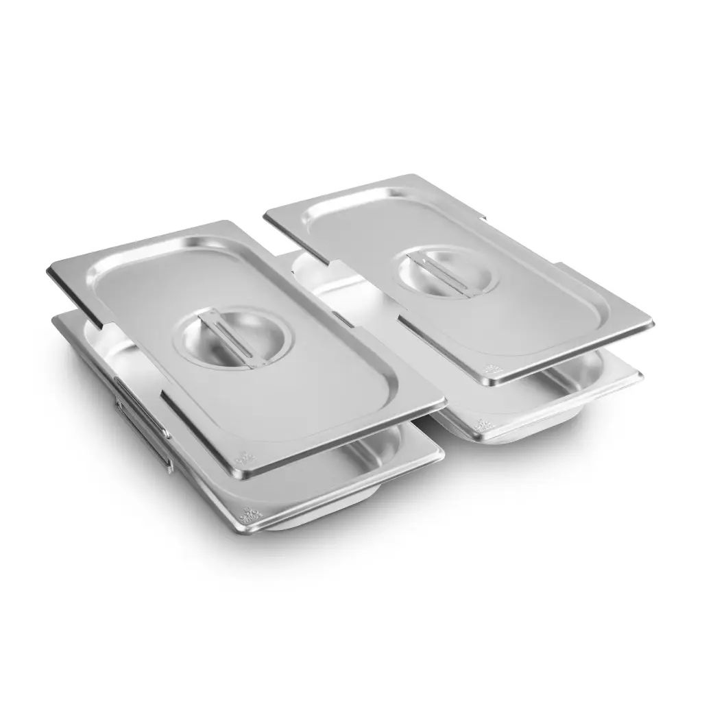 1/3 Behälter-Set mit Deckel – flach
