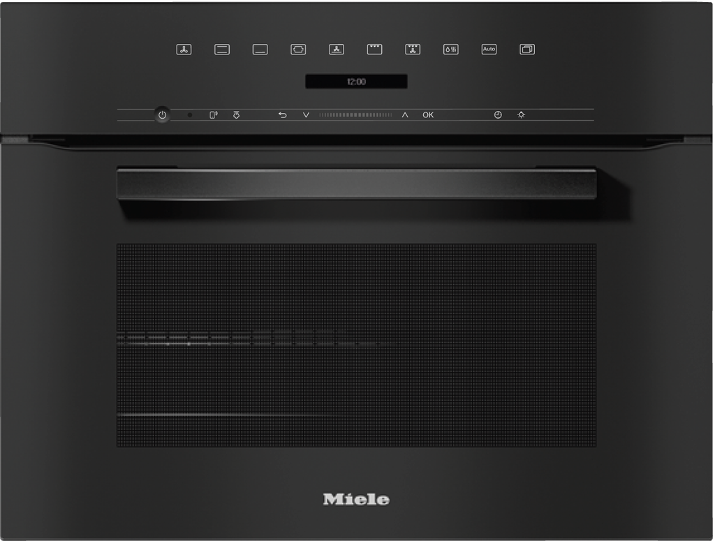 Einbau-Backofen H 7244 B Obsidianschwarz Kompakt-Backöfen ohne Mikrowelle