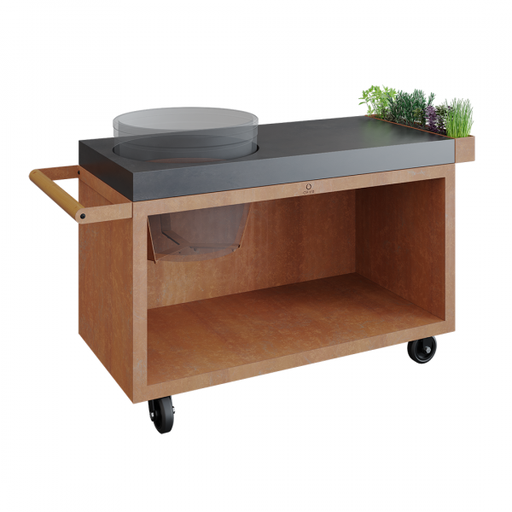 [OF-O-K-T-135-PRO-CC-TB] OFYR Kamado Table Corten 135 PRO Concrete The Bastard