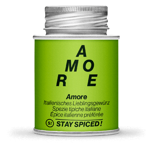 [E0000376817] STAY SPICED! Amore - Pesce, Pollo & Vitello, 170 ml Schraubdose