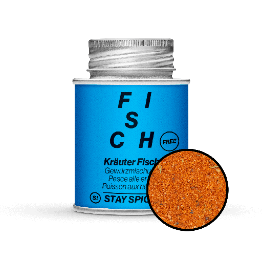 [E0000376824] STAY SPICED! FREE Kräuter Fisch, 170 ml Schraubdose