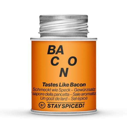[E0000376832] STAY SPICED! Tastes like Bacon - veganes Gewürzsalz, 170 ml Schraubdose