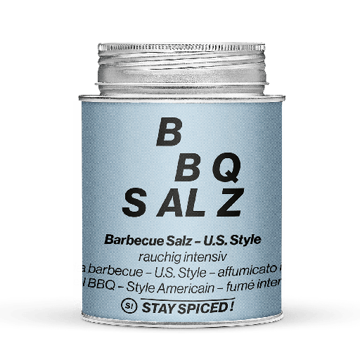 [E0000376836] STAY SPICED! US-Style BBQ Salz, rauchig intensiv, 870 ml Schraubdose (670 g)