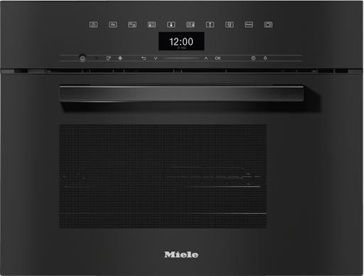 [11106530] DGM 7440 Dampfgarer mit Mikrowelle Obsidianschwarz Dampfgarer 45 cm, Kombi mit Mikrowelle