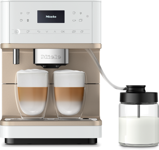 [11580960] CM 6360 MilkPerfection Stand-Kaffeevollautomat Lotosweiß CleanSteelMetallic 